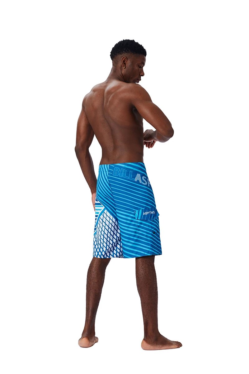 Men Beach Shorts Fitness Muscle Printed Water Sports Surf Beach Shorts Swimwear Fashion Double Bermuda Shorts Nickel board pants