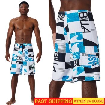 Summer New Fashion Trend Mens Beach Shorts Bermuda Phantom  Quick Dry Swimwear Casual Print Diving Surfwear men swimming shorts