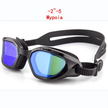 Myopia swimming goggles for men and women, swimming pool glasses, waterproof glasses for water sports, anti-fog optical glasses