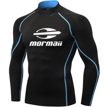 Men Swimsuit Swimming T-shirt Beach UV Protection Swimwear Rash Guard Long Sleeve Surfing Diving Swimsuit Surf T-shirt Rashguard