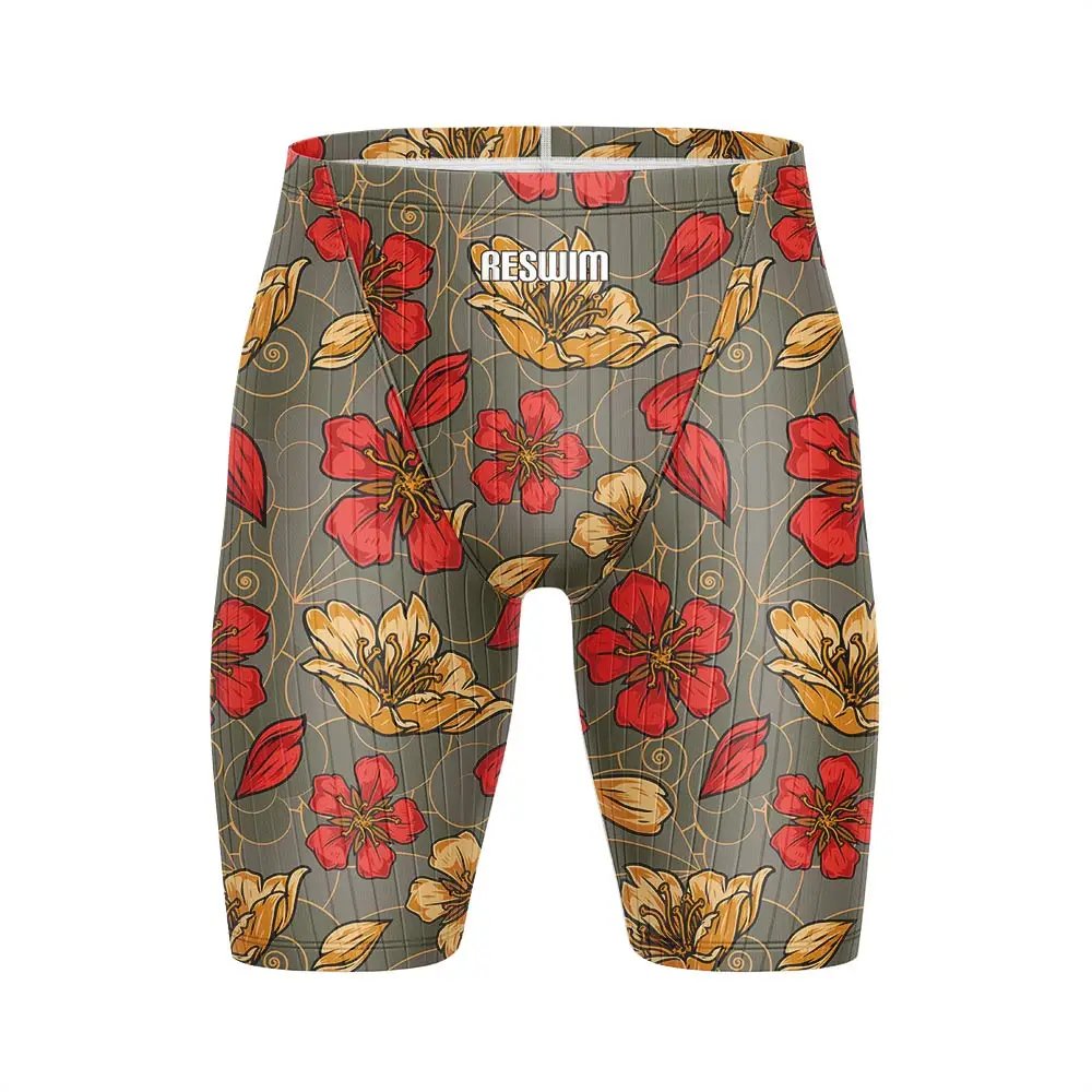 New Summer Men's Swim Jammer Short Training Swimsuit Japan Quick Drying Beach Swimming Trunks Swimwear Sports Tights Surf Shorts