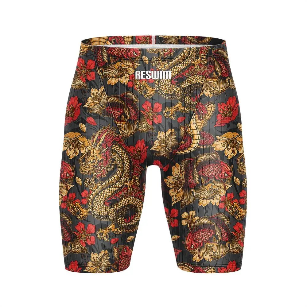 New Summer Men's Swim Jammer Short Training Swimsuit Japan Quick Drying Beach Swimming Trunks Swimwear Sports Tights Surf Shorts