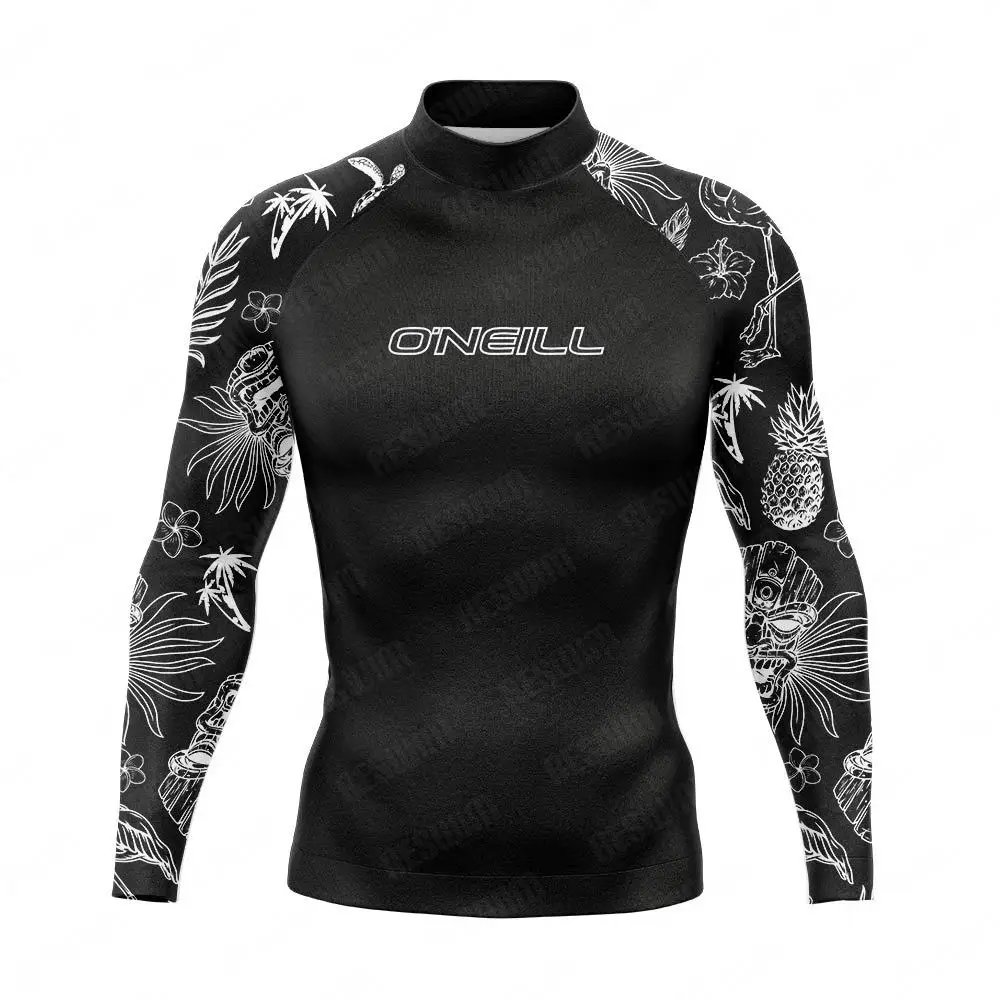 Men's Surf Suit Swimming T-shirts Rash Guards Swimsuit Beach UV Protection Diving Swimwear Long Sleeve Surfing Clothes Rashguard