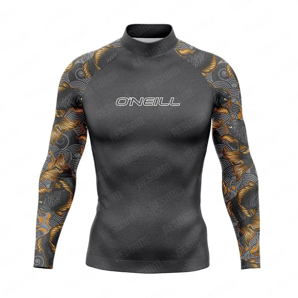 Men's Surf Suit Swimming T-shirts Rash Guards Swimsuit Beach UV Protection Diving Swimwear Long Sleeve Surfing Clothes Rashguard