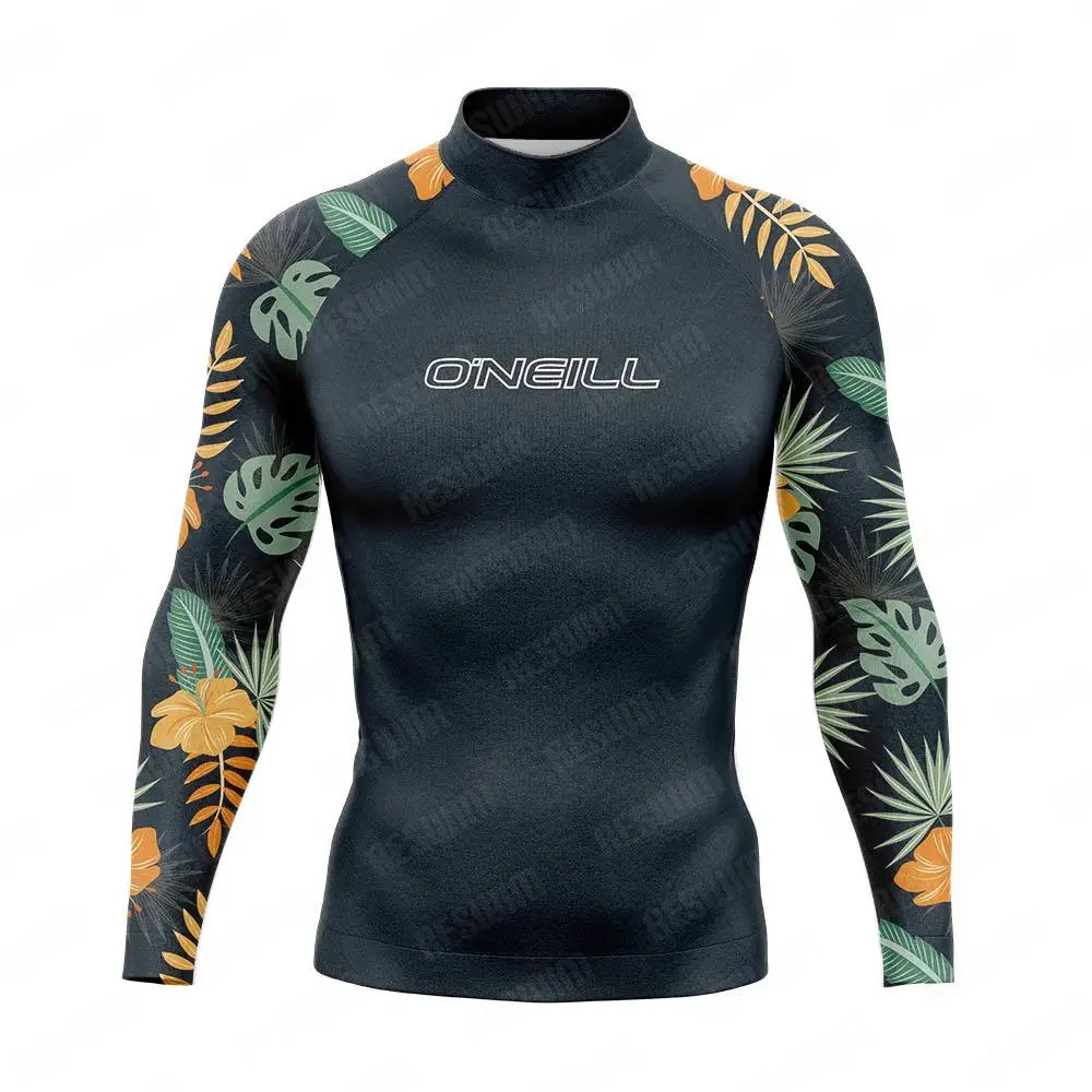 Men's Surf Suit Swimming T-shirts Rash Guards Swimsuit Beach UV Protection Diving Swimwear Long Sleeve Surfing Clothes Rashguard