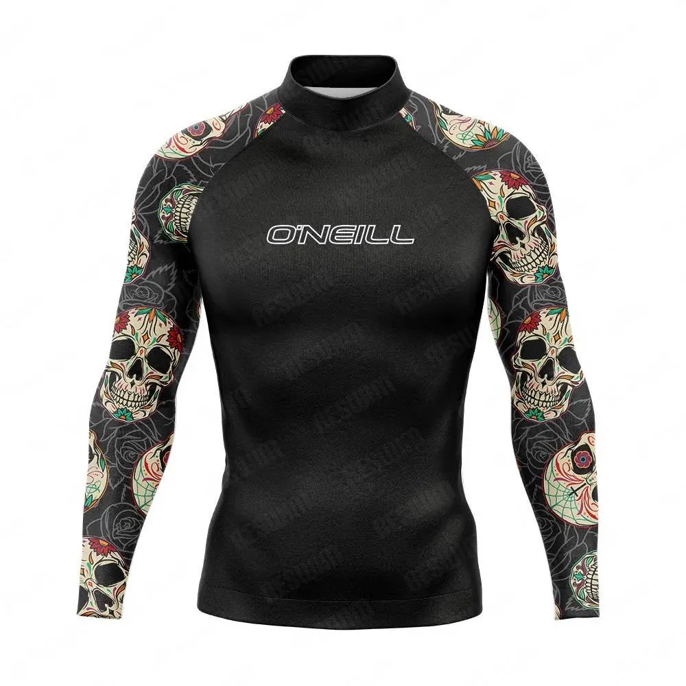 Men's Surf Suit Swimming T-shirts Rash Guards Swimsuit Beach UV Protection Diving Swimwear Long Sleeve Surfing Clothes Rashguard