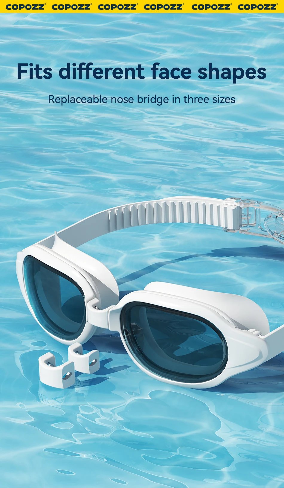 COPOZZ New Swimming Goggles Myopia Men Women Imported Lasting Anti Fog UV Protecion Adjustable Professional Diving Swim Glasses