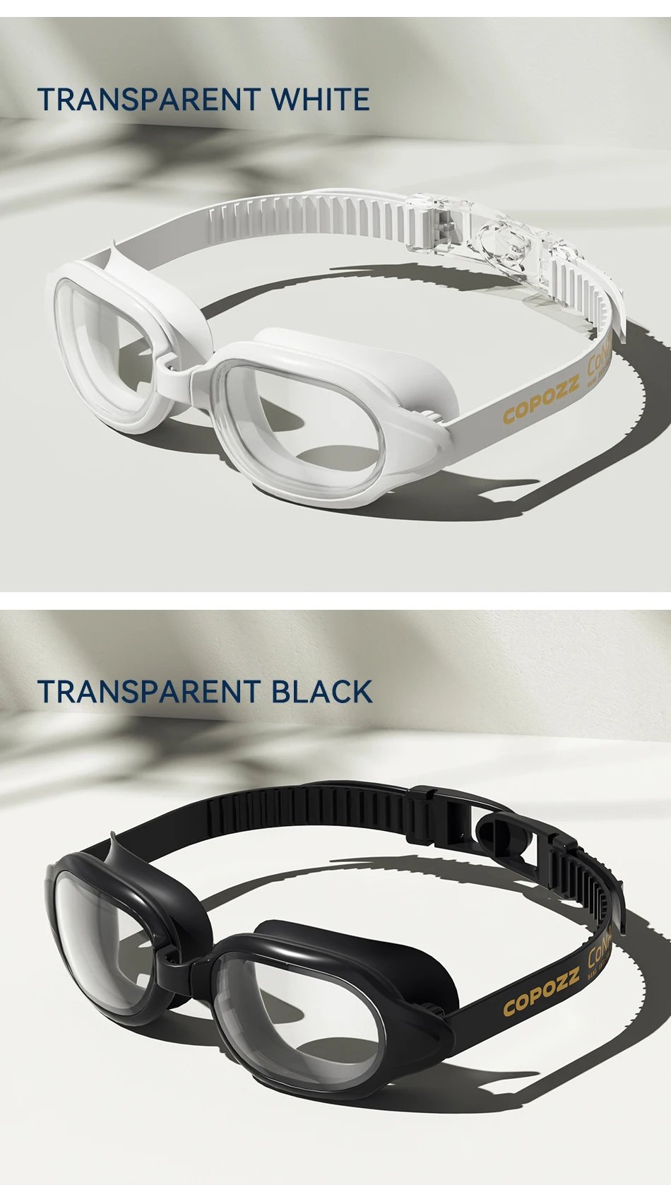 COPOZZ New Swimming Goggles Myopia Men Women Imported Lasting Anti Fog UV Protecion Adjustable Professional Diving Swim Glasses