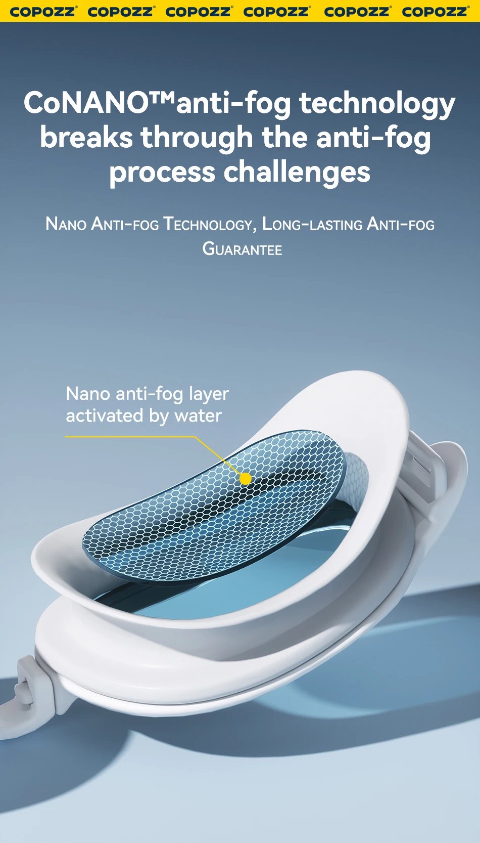 COPOZZ New Swimming Goggles Myopia Men Women Imported Lasting Anti Fog UV Protecion Adjustable Professional Diving Swim Glasses