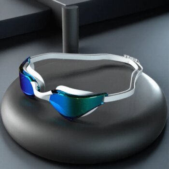 Professional Anti Fog Swim Goggles HD Wide Angle Lens Comfortable Fit Adjustable Nose Bridge Stylish Design For Swimming Sports