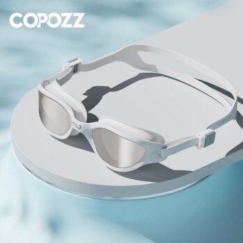 COPOZZ Adjustable Swimming Goggles Professional Silicone Anti-Fog UV Protection Comfortable Clear Vision Adult Swimming Glasses