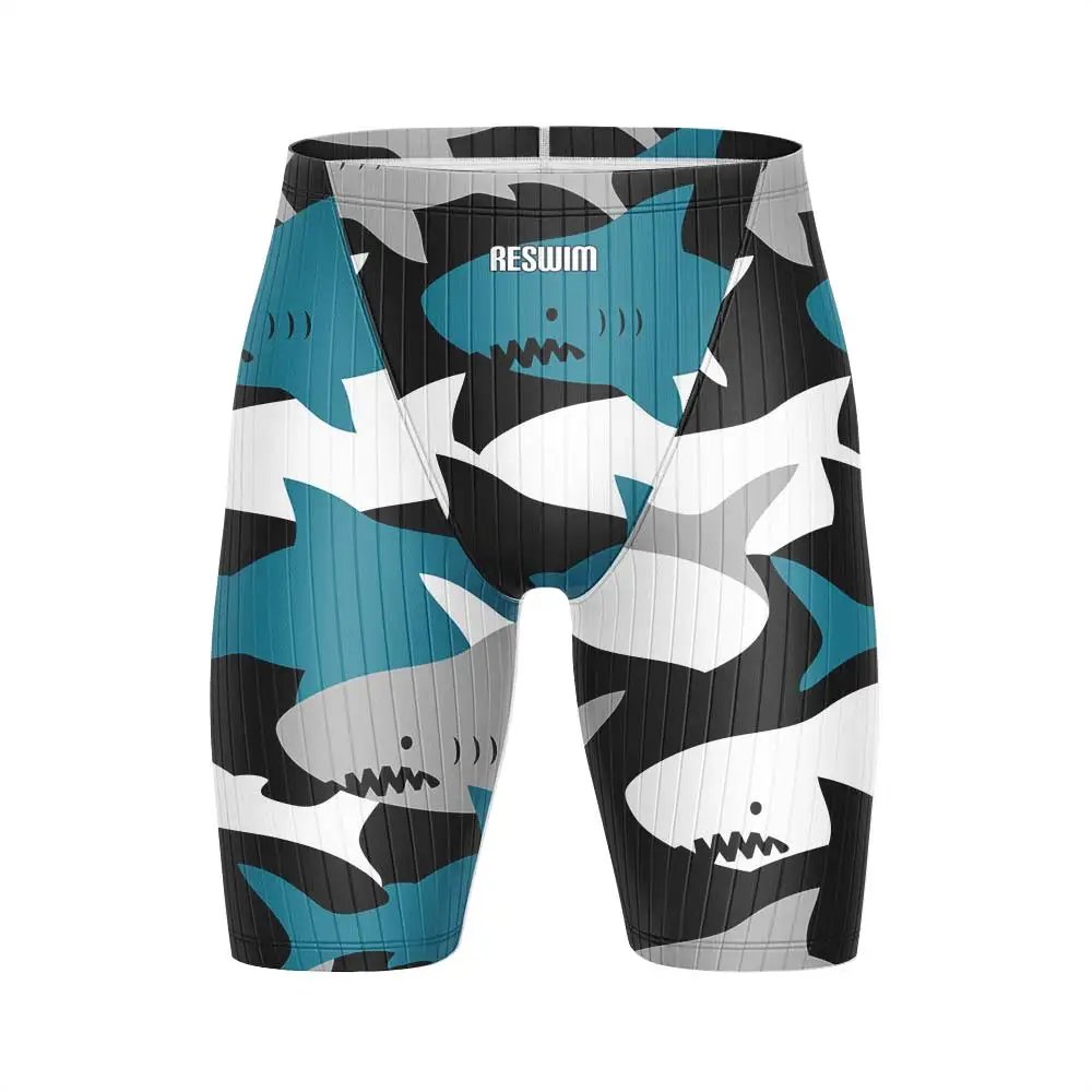New Men's Swim Jammer Swimsuit Swimming Trunks Beach Tights Shorts Athletic Training Swimwear Bathing Suit Running Surfing Pants