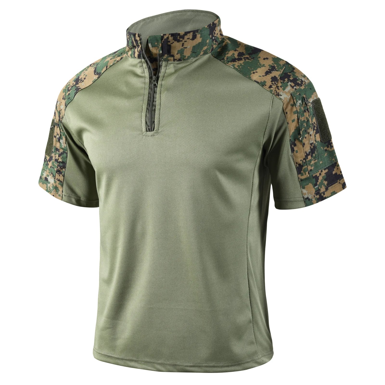 Camo Tactical Shirt Short Sleeve Quick Dry Combat T-Shirt Men's Camouflage Military Army T Shirt Outdoor Hunting Hiking Shirts
