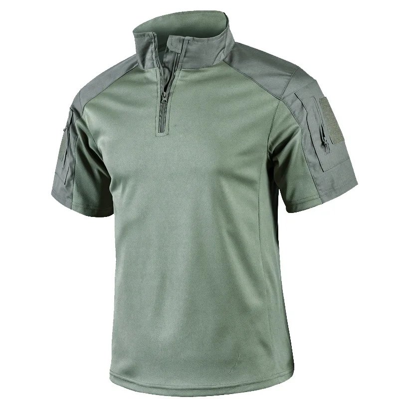 Camo Tactical Shirt Short Sleeve Quick Dry Combat T-Shirt Men's Camouflage Military Army T Shirt Outdoor Hunting Hiking Shirts