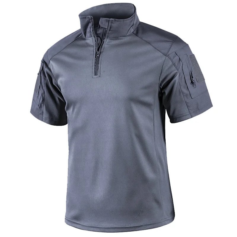 Camo Tactical Shirt Short Sleeve Quick Dry Combat T-Shirt Men's Camouflage Military Army T Shirt Outdoor Hunting Hiking Shirts