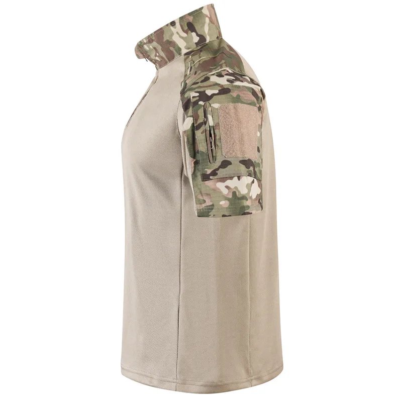 Camo Tactical Shirt Short Sleeve Quick Dry Combat T-Shirt Men's Camouflage Military Army T Shirt Outdoor Hunting Hiking Shirts
