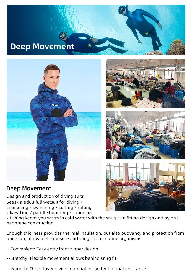 HOT 3mm Camouflage Wetsuit Long Sleeve Fission Neoprene Submersible For Men Keep Warm Top and Pants Two-piece Hooded Diving Suit