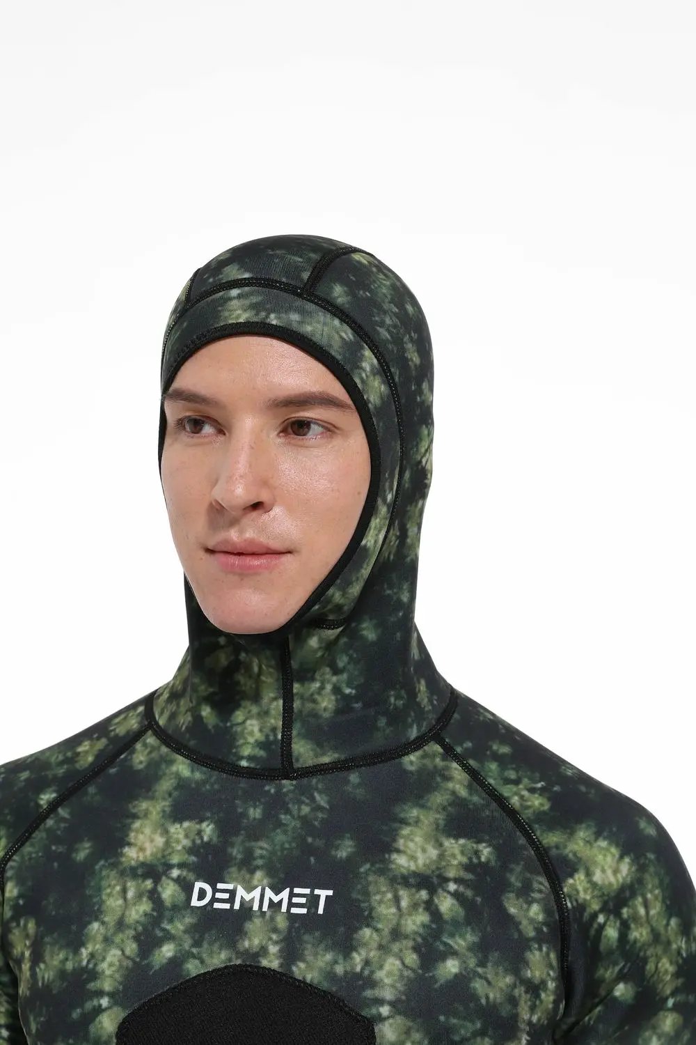 3mm/5mm Spearfishing Wetsuit Camouflage Open Cell Neoprene Free Diving Suit 2-Piece Fullsuit Mens Hooded Snorkeling Suits