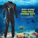 Neoprene Wetsuit 3mm Mens Long Sleevele One Piece Wetsuit Ultra Elastic Diving Suit Water Swimming Surfing Triathlon