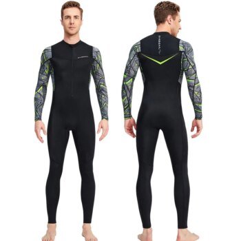 Men's One-piece Beach Sunscreen Wetsuit Anti-jellyfish Surfing Swimming Rash Guard Snorkeling Diving Suit Quick Drying Swimsuit