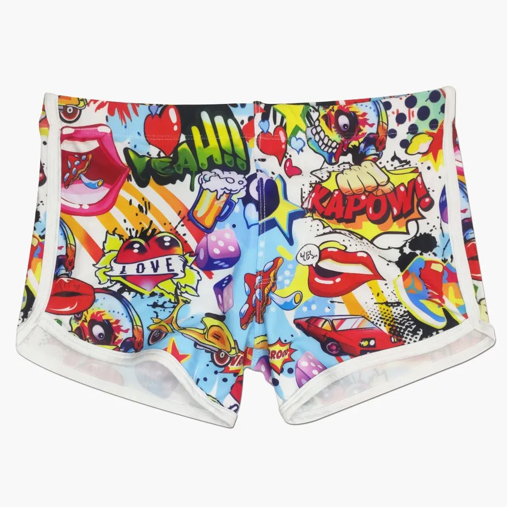 Men's Swimsuits Fashion Cartoon Swim Shorts Quick Dry Swimwear Beach Swimming Trunks Sport Surfing Jammer Bathing Beachwear