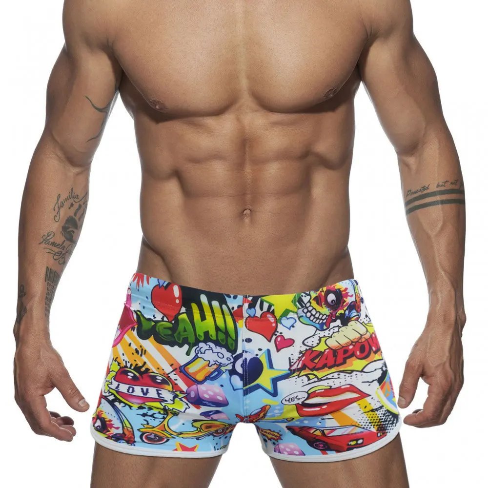 Men's Swimsuits Fashion Cartoon Swim Shorts Quick Dry Swimwear Beach Swimming Trunks Sport Surfing Jammer Bathing Beachwear