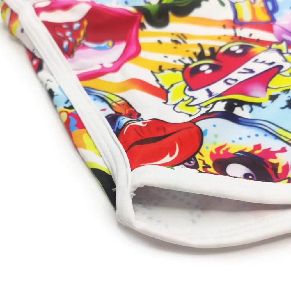 Men's Swimsuits Fashion Cartoon Swim Shorts Quick Dry Swimwear Beach Swimming Trunks Sport Surfing Jammer Bathing Beachwear