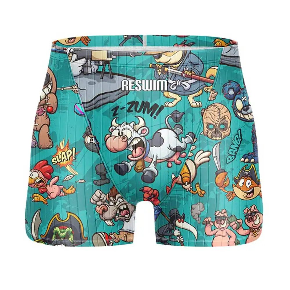 Summer Men's Swim Jammer Swimsuit Shorts Chlorine Resistant Swimwear Swimming Trunks 2025 Beach Tights Gym Surfing Pants