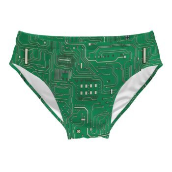 Novelty Funny Circuit Board Swimming Trunks Men's Briefs Swimwear Pool Party Sexy Bikini Soft Comfortable Beach Surf Shorts