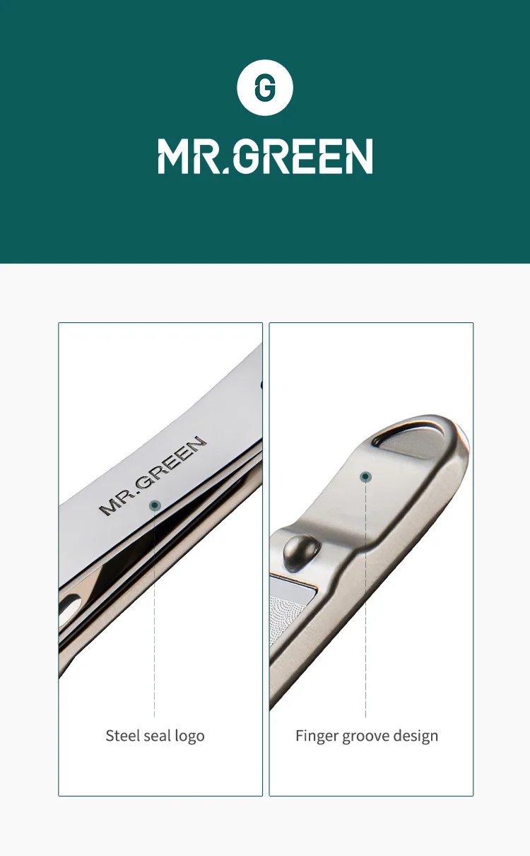 MR.GREEN Nail Clippers Stainless Steel Curved blade Clipper Fingernail Scissors Cutter Manicure tools trimmer with nail files
