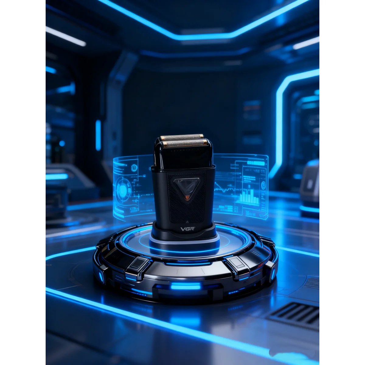 VGR Beard Trimmer Professional Shaver 9000 RPM Razor High Power Shaver Charging Base Shaver Electric Beard Trimmer Men V-334