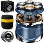 7D Head Shaver Magnetic Head Shavers for Bald Men IPX7 Waterproof Floating Cutter Wet/Dry Electric Razor