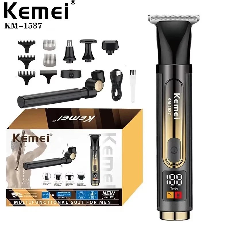 Kemei Mens Electric Back Shaver Body Grooming kit Body Hair Trimmer Facial,Arm,Chin Beard Trimmer