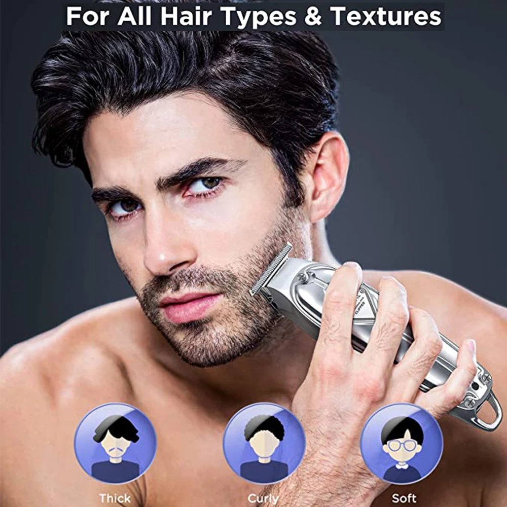 Limural Hair Clippers for Men Professional Hair Cutting Kit Beard Trimmer Barbers Cordless Close Cutting T-Blade Trimmer Kit