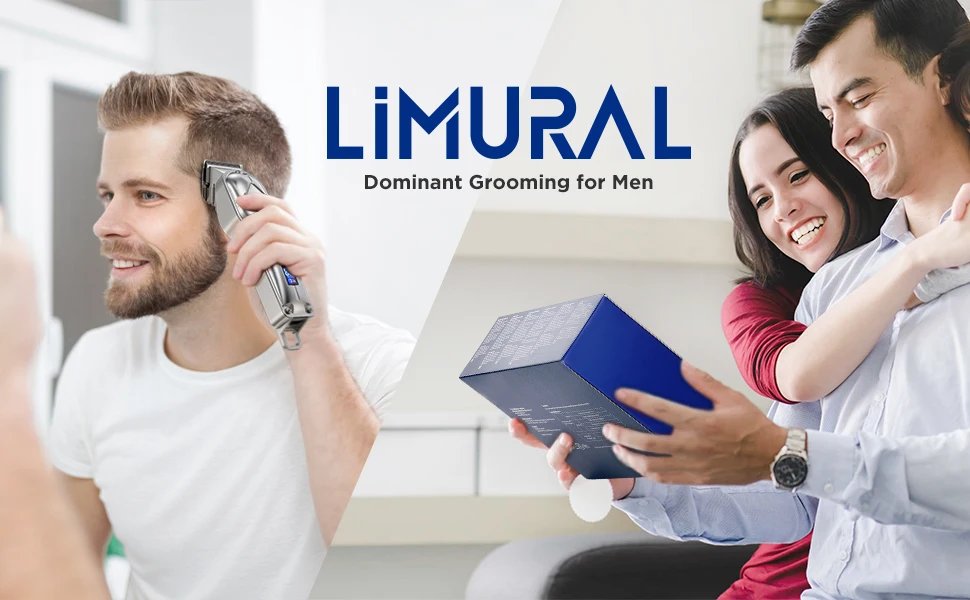 Limural Hair Clippers for Men Professional Hair Cutting Kit Beard Trimmer Barbers Cordless Close Cutting T-Blade Trimmer Kit