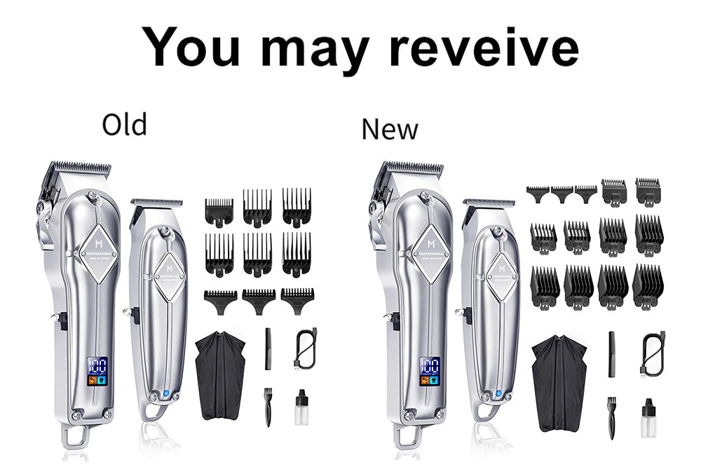 Limural Hair Clippers for Men Professional Hair Cutting Kit Beard Trimmer Barbers Cordless Close Cutting T-Blade Trimmer Kit