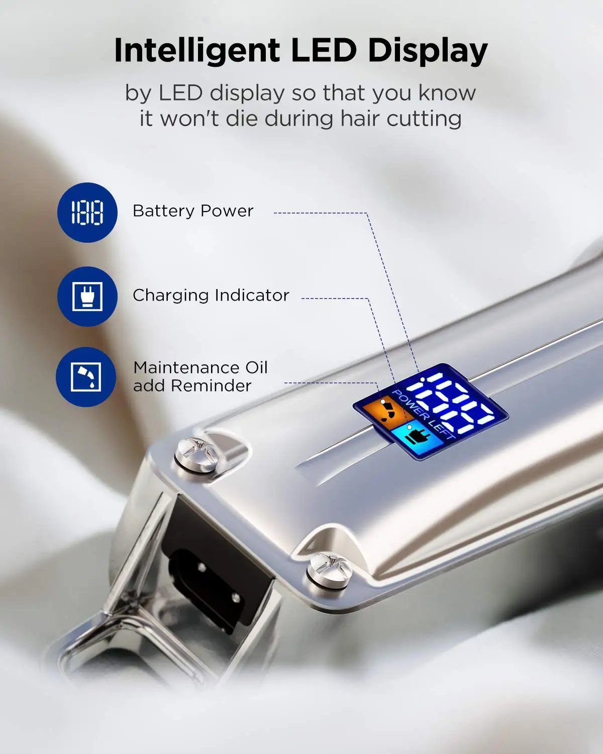 Limural Hair Clippers for Men Professional Hair Cutting Kit Beard Trimmer Barbers Cordless Close Cutting T-Blade Trimmer Kit