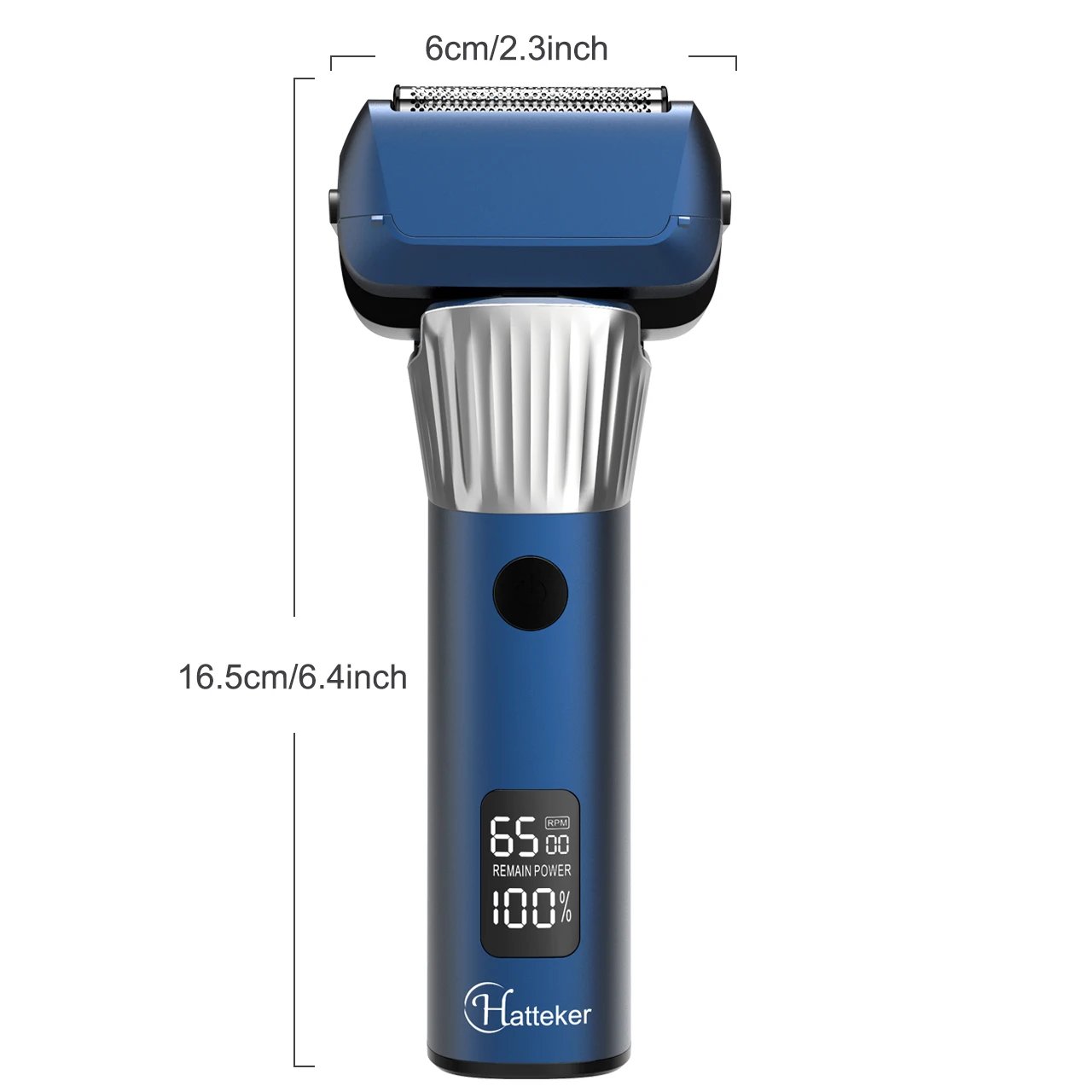 Hatteker 5-D Reciprocating Shaver for Men Home Use Beard Trimmer with LCD Digital Display Mesh Whitener USB Haircut Machine