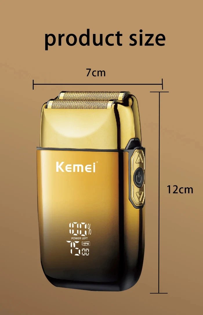 Kemei KM-TX10 USB Charging Electric Shaver For Men Rechargeable Bald Head Razor Beard Trimmer Shaving Machine
