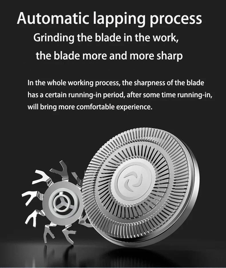 Men's Electric Shaver Rechargeable Electric Razor Hair Clipper Cutting Shaving Machine for Men Beard Trimmer Wet-Dry Dual Use