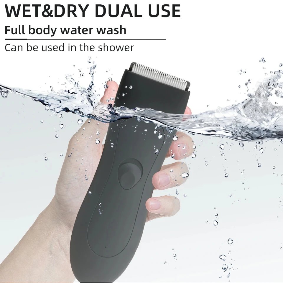 HOMEFISH Mens Body Hair Trimmer for Men Balls Women Lady Shaver Hair Removal Trimmer Groin & Body Shaver Groomer Arm Beard Razor