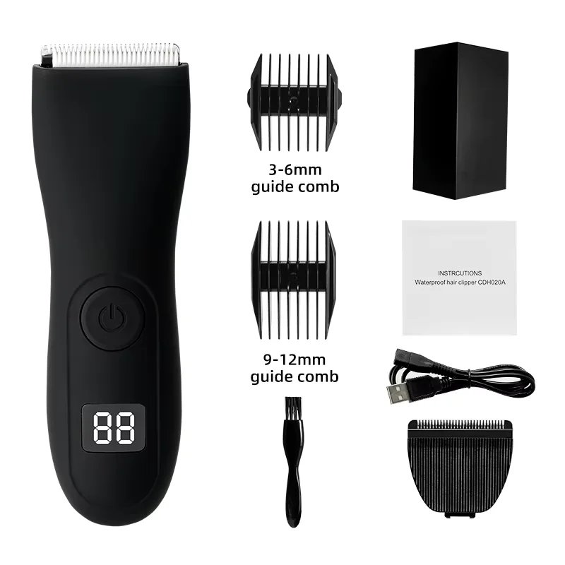 HOMEFISH Mens Body Hair Trimmer for Men Balls Women Lady Shaver Hair Removal Trimmer Groin & Body Shaver Groomer Arm Beard Razor