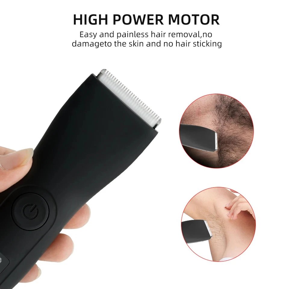 HOMEFISH Mens Body Hair Trimmer for Men Balls Women Lady Shaver Hair Removal Trimmer Groin & Body Shaver Groomer Arm Beard Razor