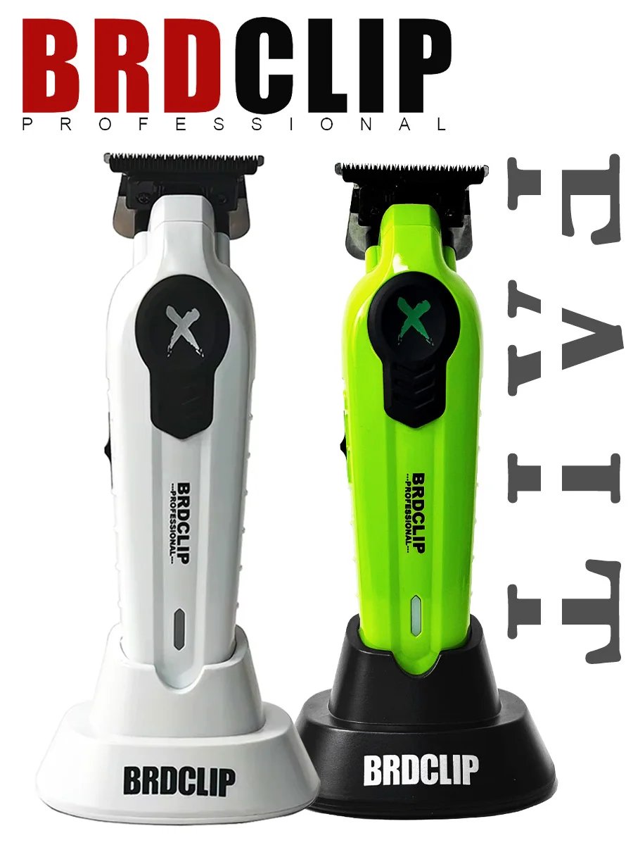 New 2025 BRDCLIP FA1T Green Professional Hair Trimmer Barber Carving Gradient Finish Machine Electric Clipper with Charger Stand