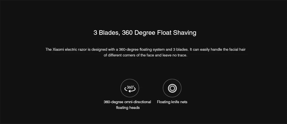 MIJIA S500 Electric Shaver Clipper Triple Blade Trimmer For Men Dry Wet Shaving Washable Beard Hair Cutting Machine Razor
