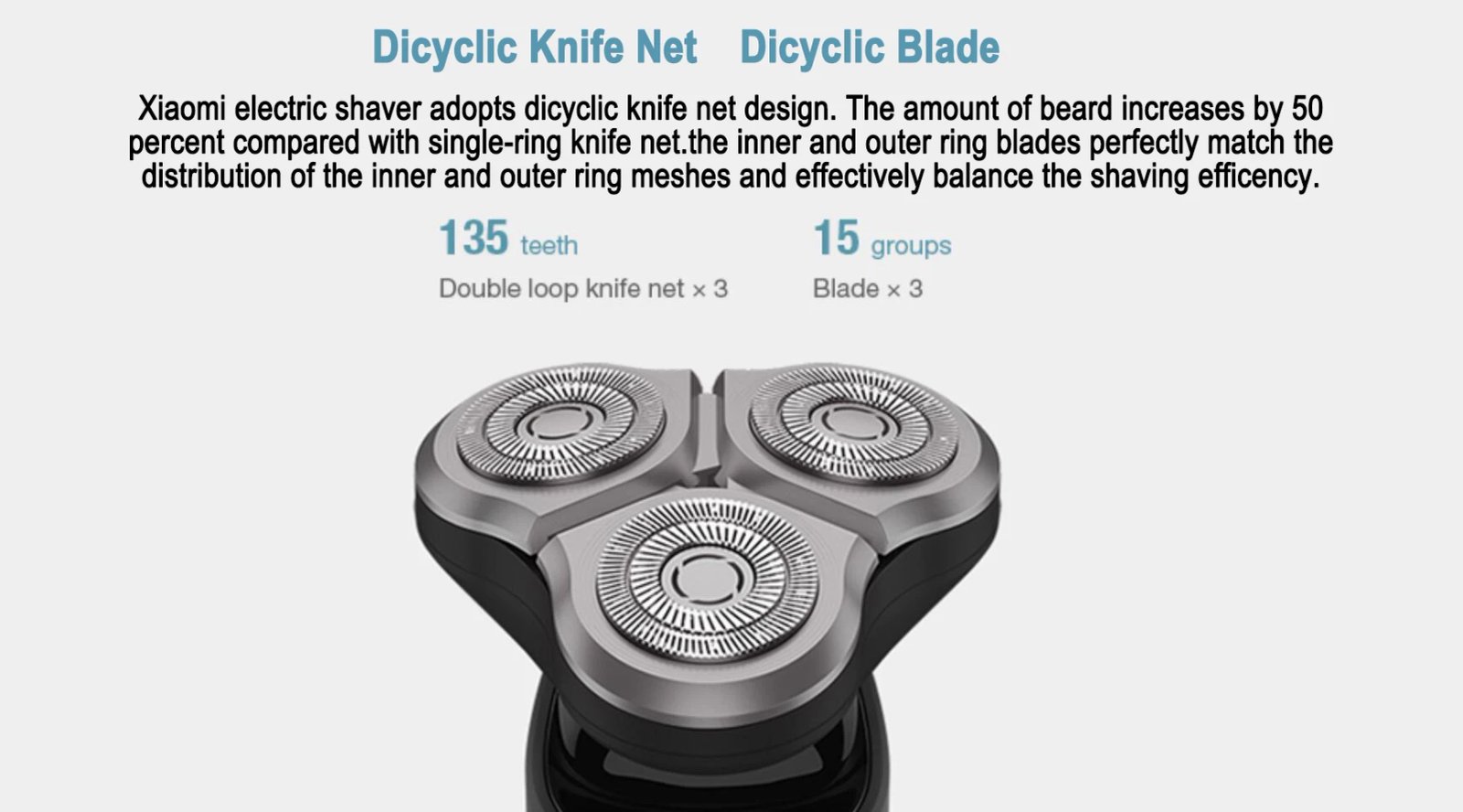 MIJIA S500 Electric Shaver Clipper Triple Blade Trimmer For Men Dry Wet Shaving Washable Beard Hair Cutting Machine Razor