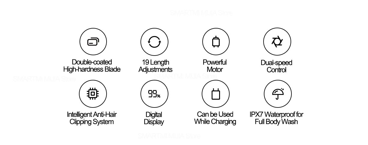 MIJIA Hair Clipper 2 Cutting Machine Trimmer Professional Clippers Titanium Alloy Blade Rechargeable Barber Shaver Cutter