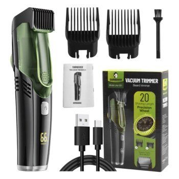 Tinsol Cordless Electric Hair Trimmer Professional Hair Cutting Multifun ctional Men Razor Built-in Vacuum Clipper Rechargeable
