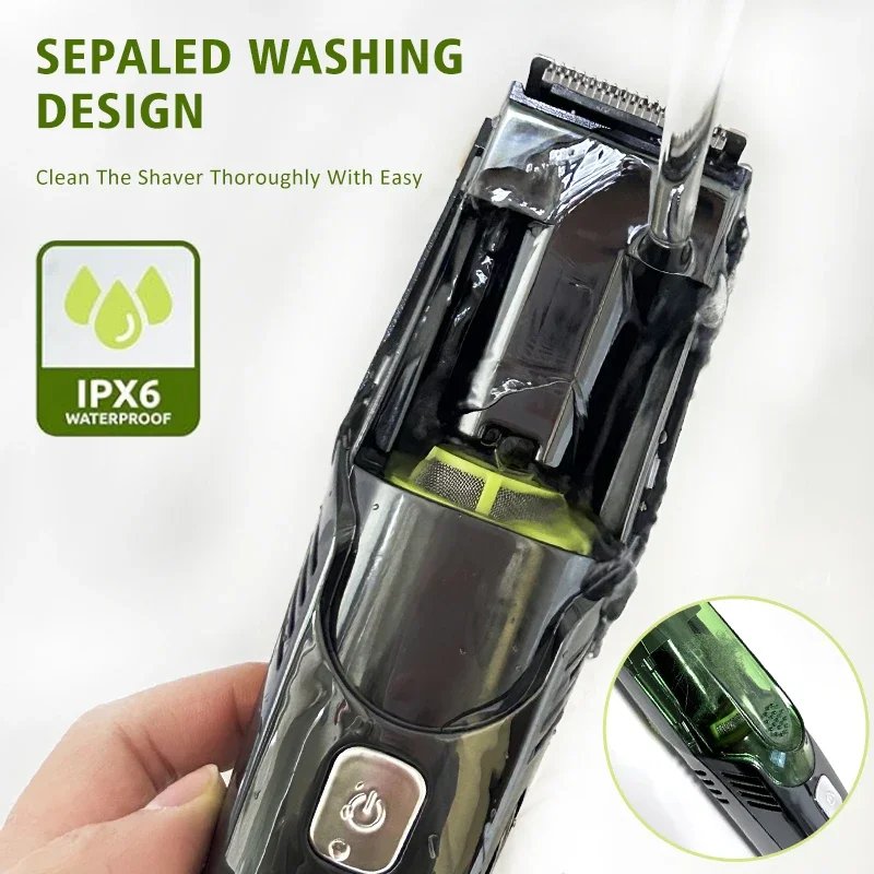 Tinsol Cordless Electric Hair Trimmer Professional Hair Cutting Multifun ctional Men Razor Built-in Vacuum Clipper Rechargeable