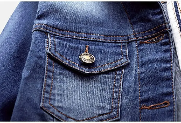 Denim Jean Jacket Women Short Sleeve